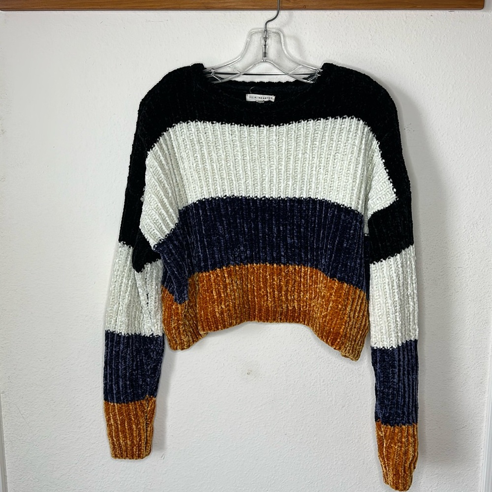 L.A Hearts, US size small, cropped multicolored sweater.
